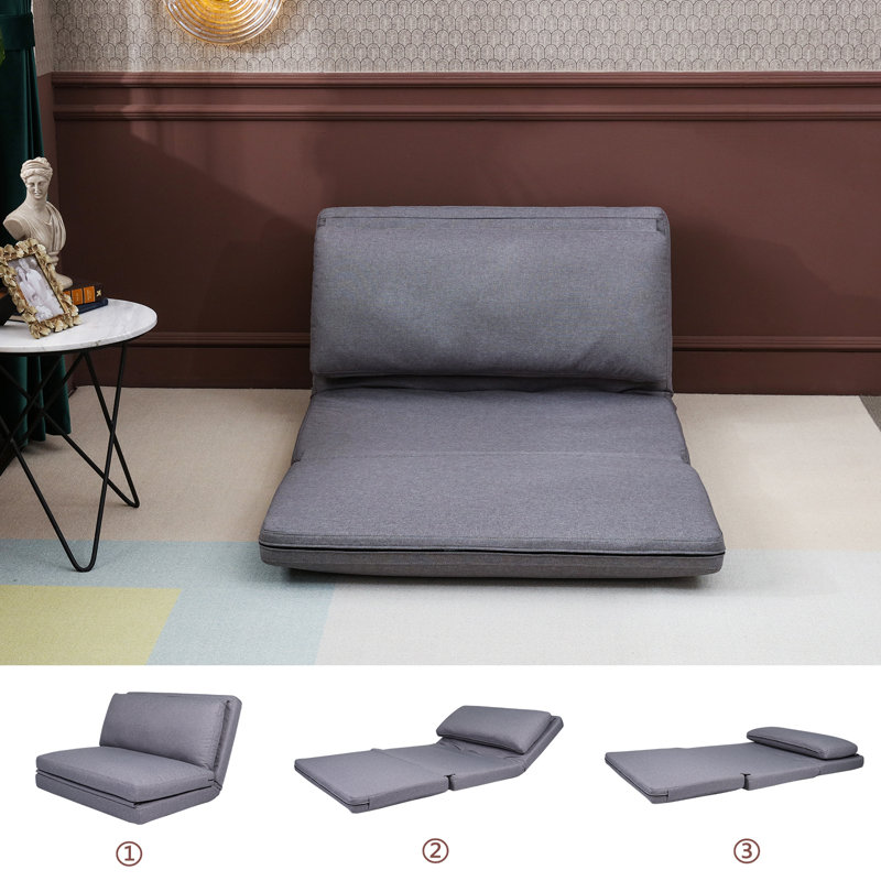 Mercury Row® Teen Jair Twin 37.6'' Upholstered Cushion Back Futon Chair